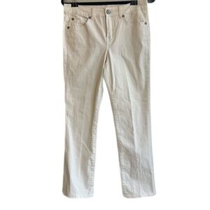 Code Bleu Gwen Straight Jeans Size 8 28R White 27” Inseam Ankle Cropped